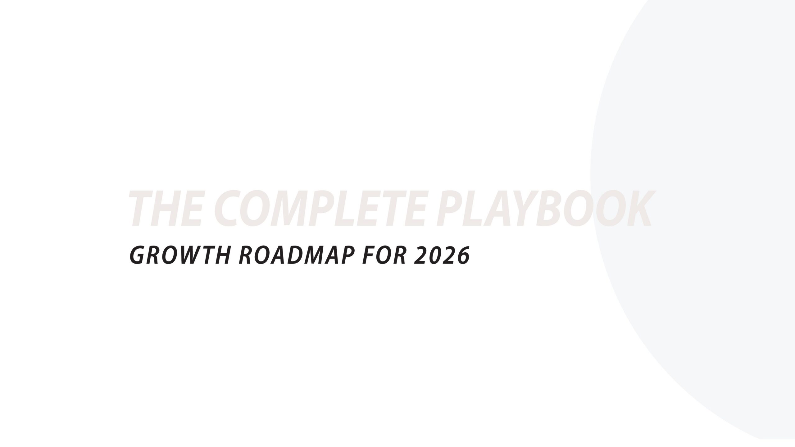 Growth roadmap 2026